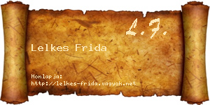 Lelkes Frida névjegykártya